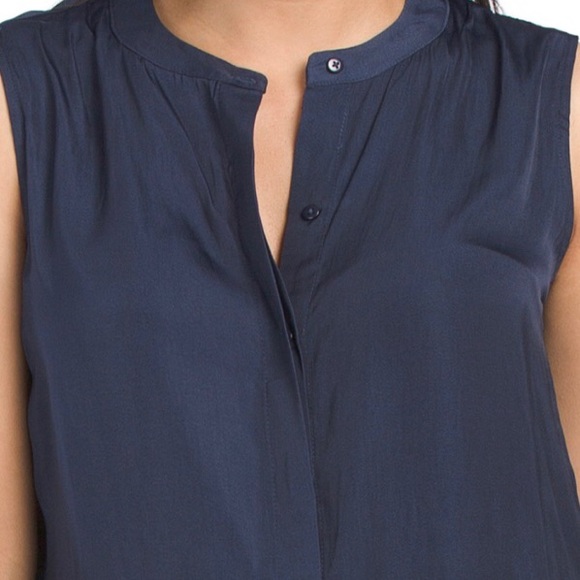 ❌SOLD❌ Halston Classic Navy Blue Tunic - Picture 2 of 2
